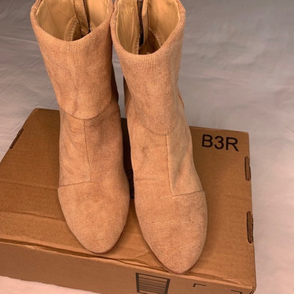 Rag & Bone Womens Newbury Canvas Weave Zip Up Ankle Booties Size 7.5